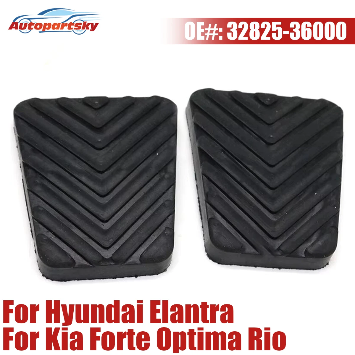 

2PCS Rubber Clutch & Brake Pedal Pad 32825-36000 For Kia Forte Optima Rio Sportage For Hyundai Elantra Repair Part 3282536000