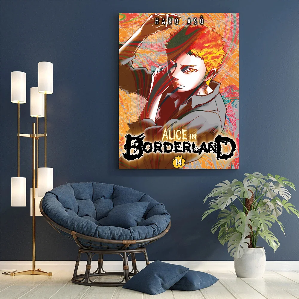 Hot TV Alice In Borderland Vintage Posters Sticky Vintage Room Home Bar Cafe Decor Kawaii Room Decor