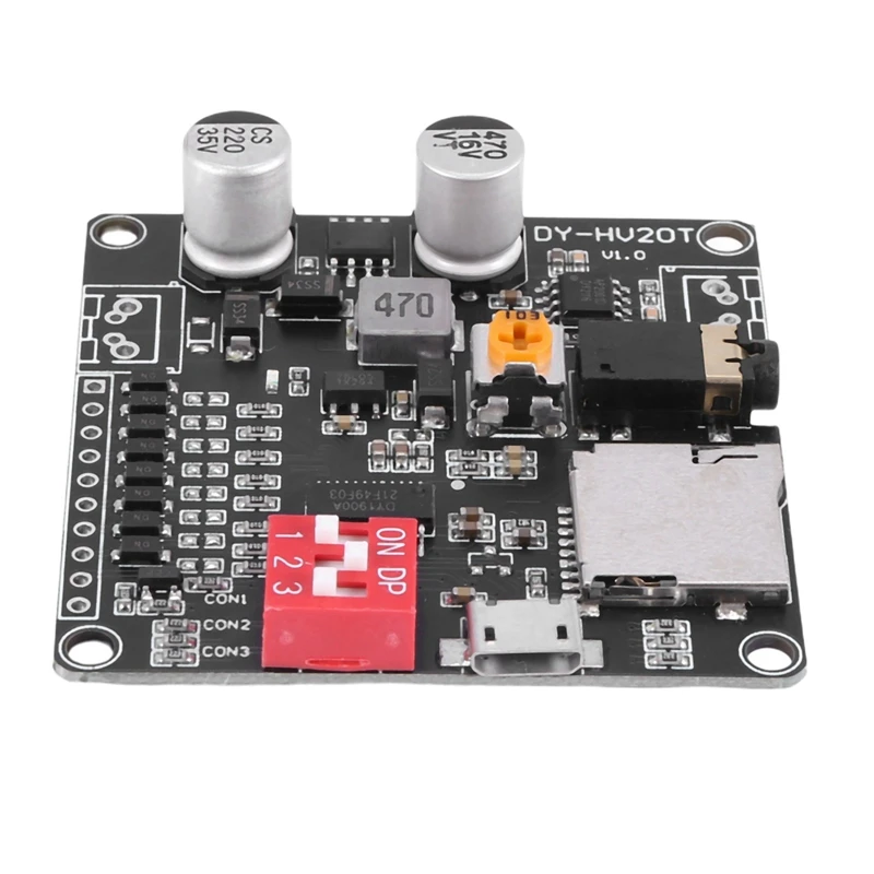 5X DY-HV20T 12V/24V Power Supply10w/20W Voice Playback Module Supporting Micro-SD Card MP3 Music Player For Arduino