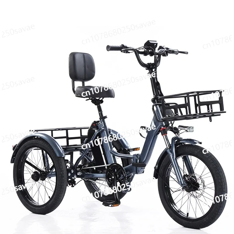 

Cargo 3 Wheel 350W 48V Elderly Electric Tricycle Electric Trike Bicycle for Men All Terrain Adult Folding Electric Mountain Bike
