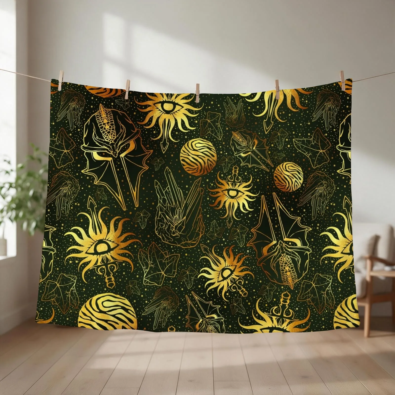 For the Inquisition Dragon Age Inspired Origins II Inquisitor Throw Blanket couch cozy soft plush fuzzy picnic outdoor blanket
