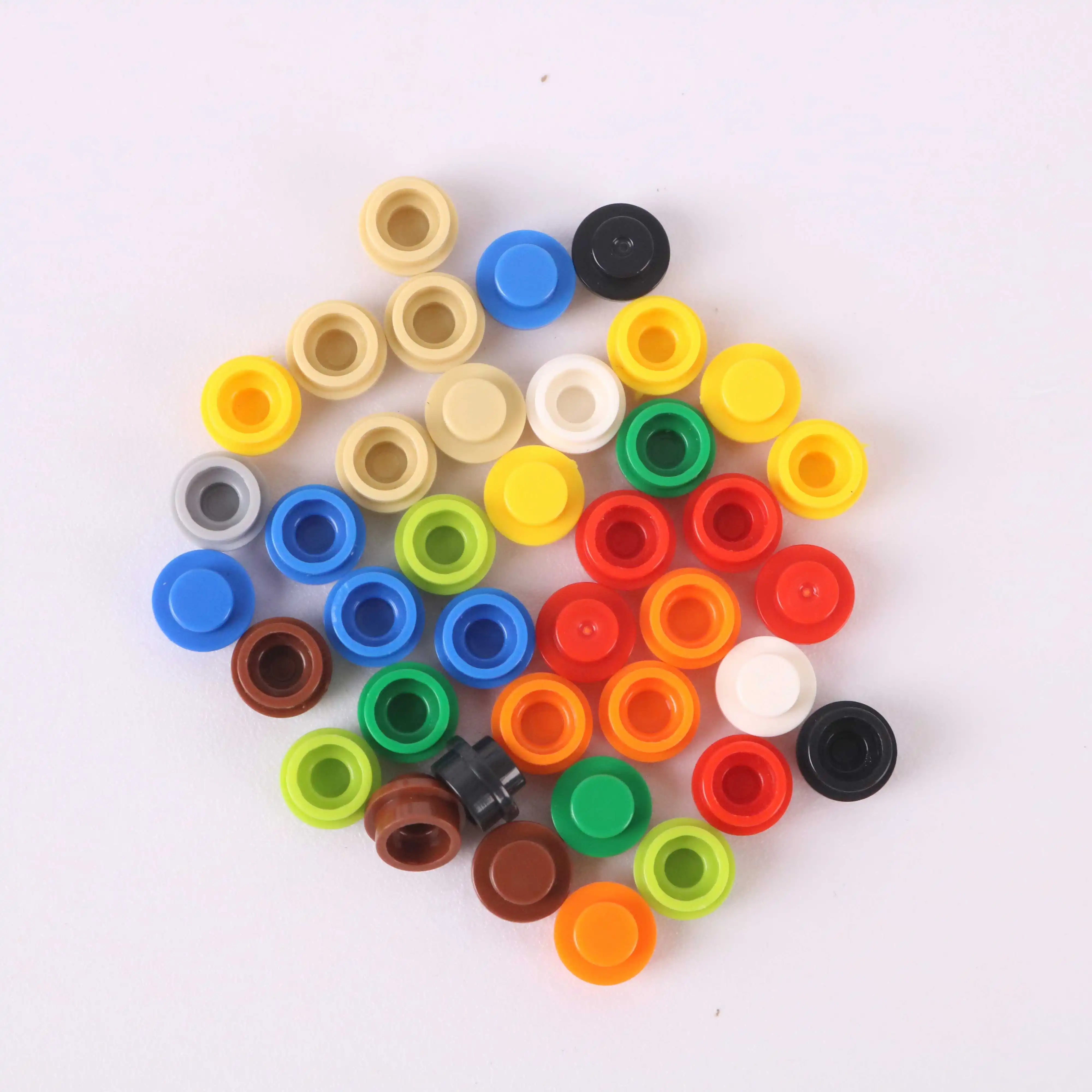 

200pcs 1x1round thin brick building block parts, compatible with MOC6141 DIY toys, suitable for enthusiasts, children's gifts