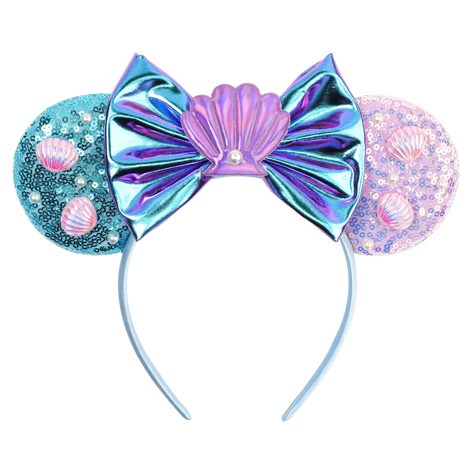 Disney Mermaid Mickey Mouse Ears Headband Christmas Party Ha