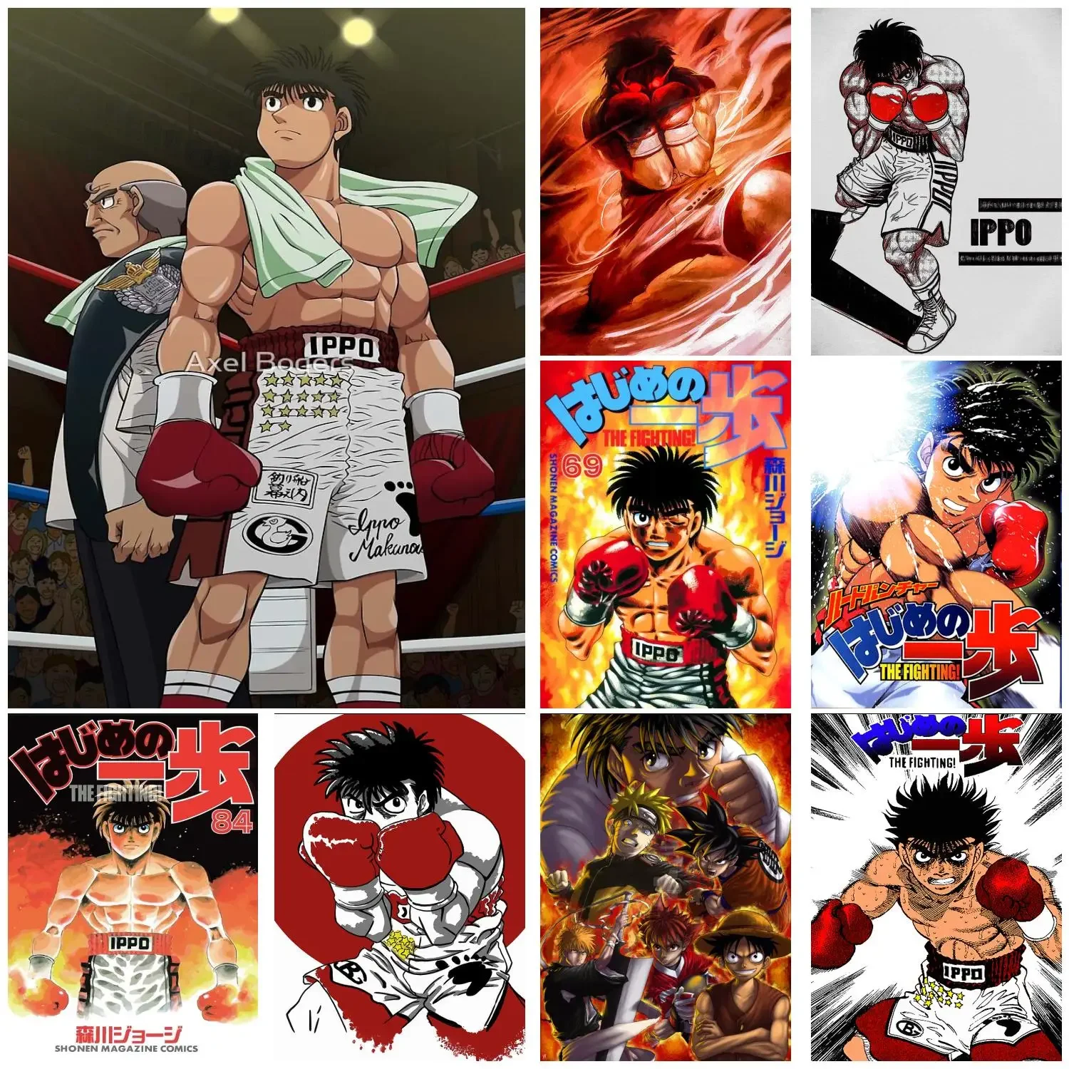 Hajime no Ippo Anime Video Game Canvas Art Poster  Modern Wall Art Picture Print for Family Bedroom Decor