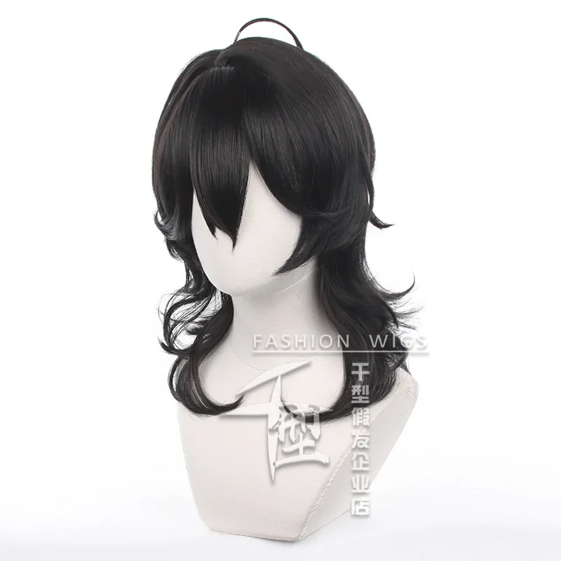 Ensemble Stars Cosplay Sakuma Rei Wig Short Black Curly Halloween Role Play Wig