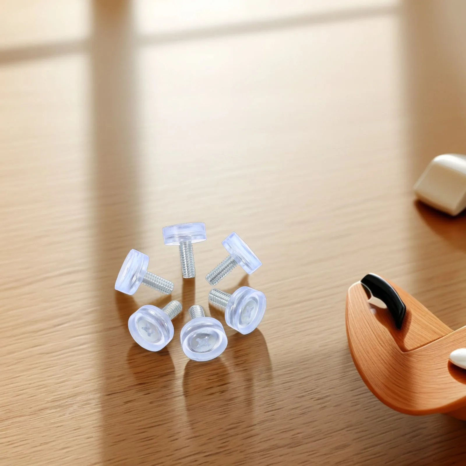 

20Pcs Adjustable Transparent Furniture Feet Levelers Screw on Non-Slip Table Chair Desk Cabinet Leg Floor Protectors Furniture