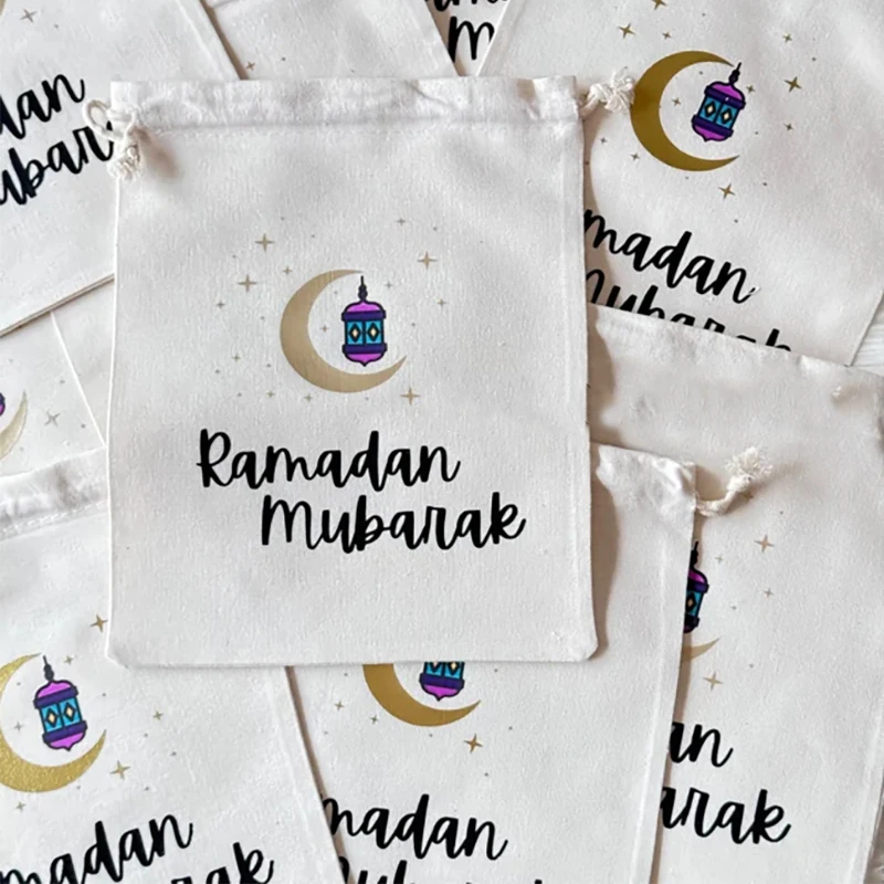 

5pcs Ramadan Mubarak gift bags Eid Muslim Islamic Kareem home decoration family children kid boy girl present money eidi pouch