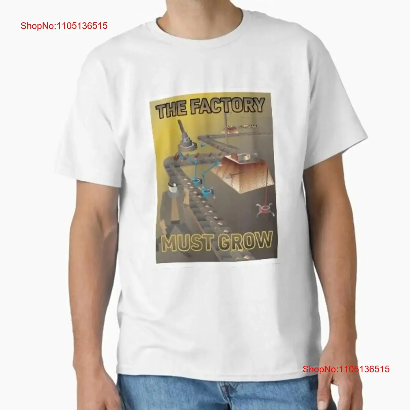 The Factory Must Grow Factorio Poster Class T Shirt Made in US AUS Size S 2XL vintage Washed Stylish Casual fashion homme