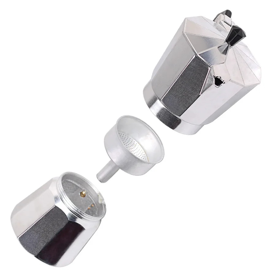 Moka Pot-cafetera italiana Espresso, cafetera Geyser de aluminio, tetera, estufa para Latte, accesorios clásicos para Ba