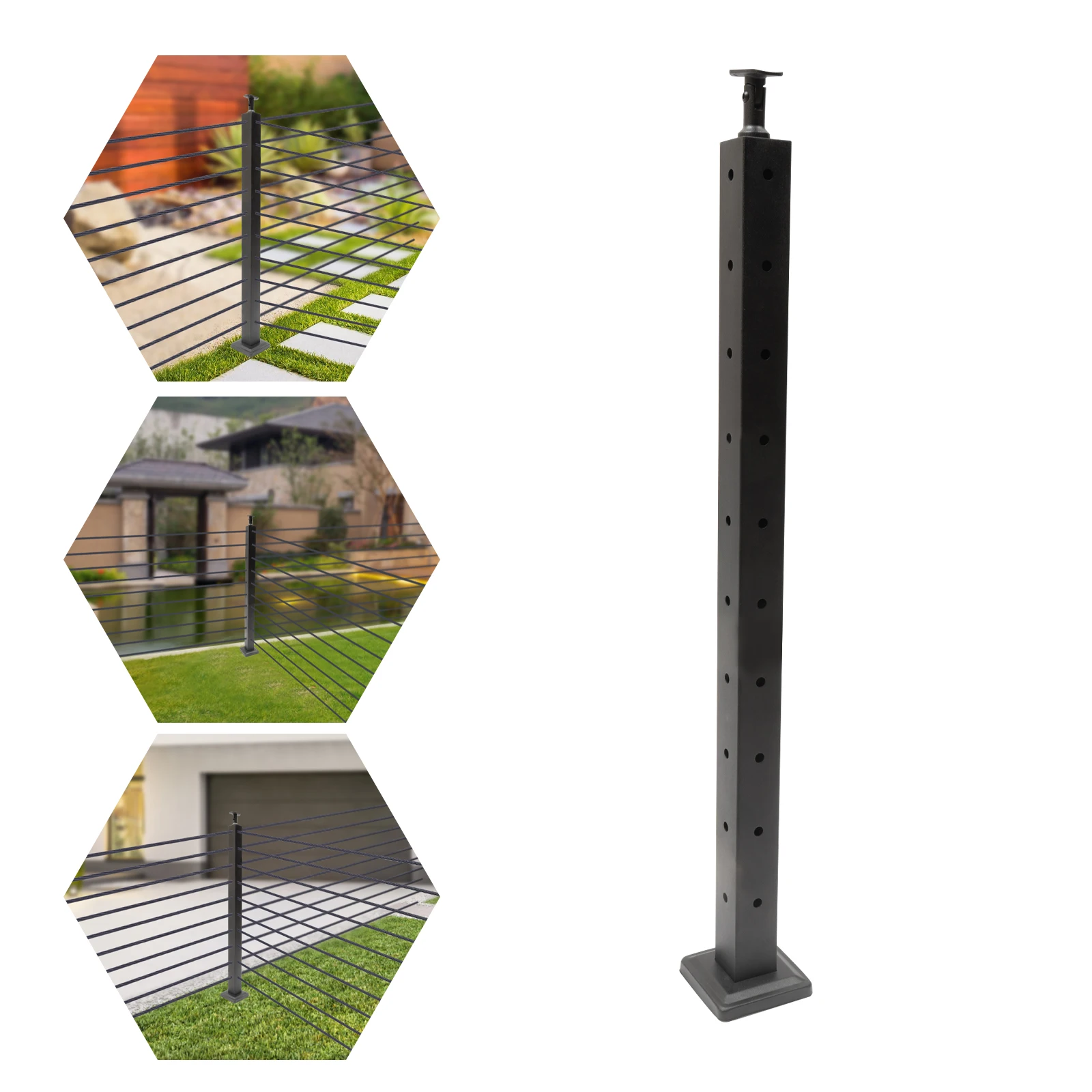 Cable Railing, 304 Stainless Steel, 36 Inches, Pre-Drilled Holes, Strong Load-Bearing Capacity (220 lbs), Durable,