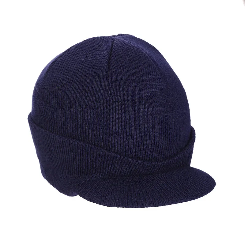 

Unisex Military Bonnet Winter Knitted Ski Cap Army Style Solid Color Thermal Hat for Men Women Outdoor Activities