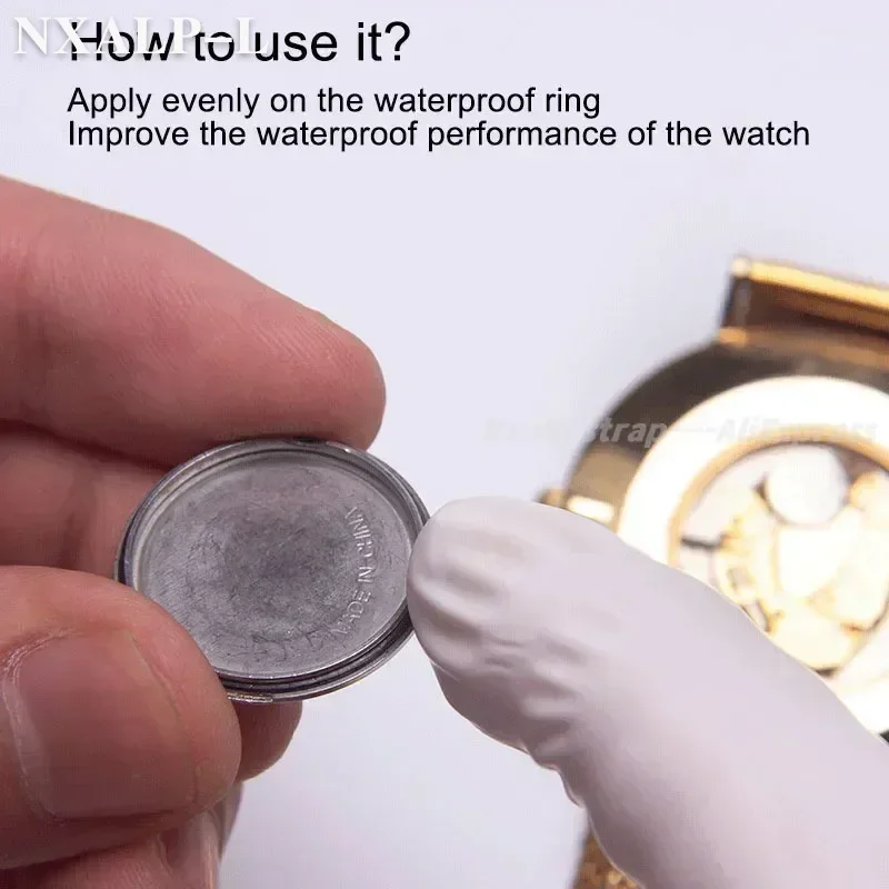 2pcs/set Watch Grease Automatic Adhesion Waterproof Oil Silicone Grease Cream Box O-Ring Seal Lubricant Professional Repair Tool