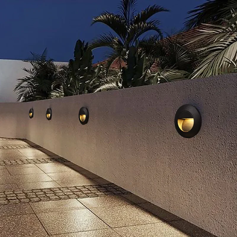 lampada embutida de aluminio impermeavel iluminacao embutida de escada e passo luz de parede decoracao do patio luz noturna interna e externa ip65 01