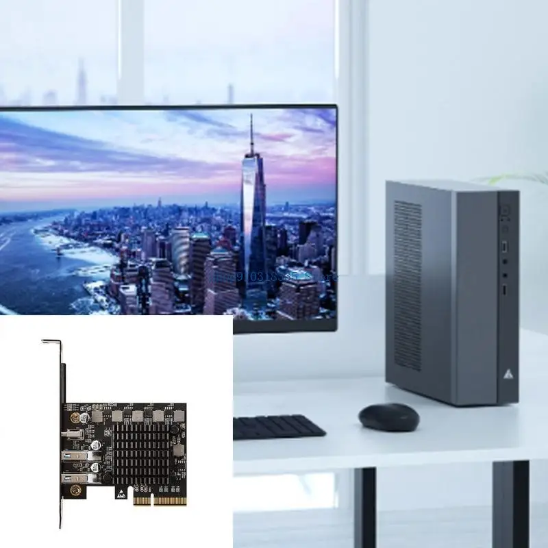 

Professional PCIe Expansion Card PCIE3.0X4 with 10Gbps USB A and 20Gbps UsbC Asmedia3242 Quality for Industrial Imaging