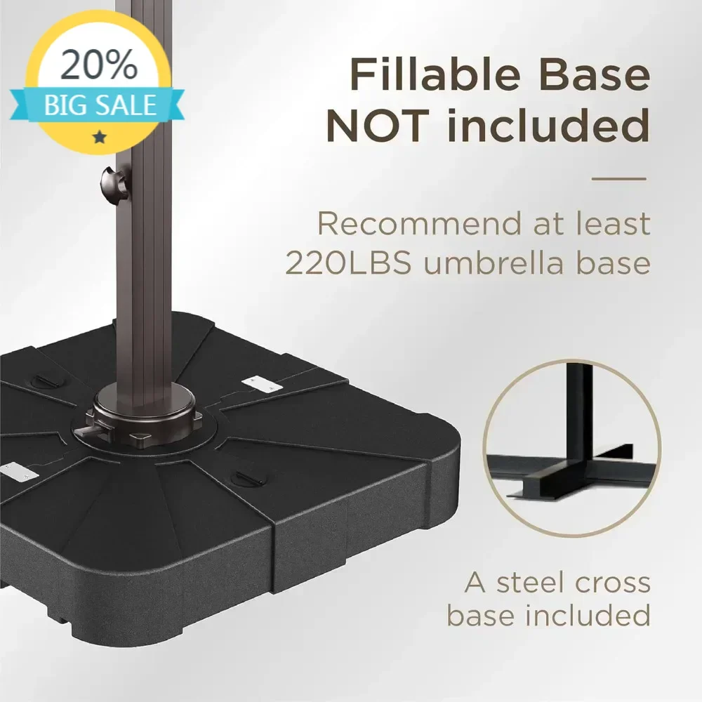 

BestsellerBestsellerLarge Rectangular Cantilever Patio Umbrella with 360° Rotation and Double Top for Outdoor Heavy-Duty Wind Re