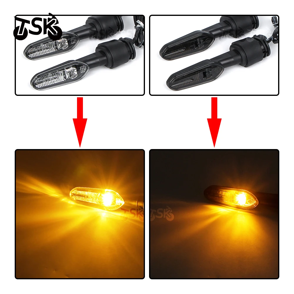 1Pair Universal 12V 2 Wires Motorcycle LED Turn Signal Light For Yamaha Yzf-R3 R3 R7 2021 2022 2023 Fz6 Fz1 Accessories