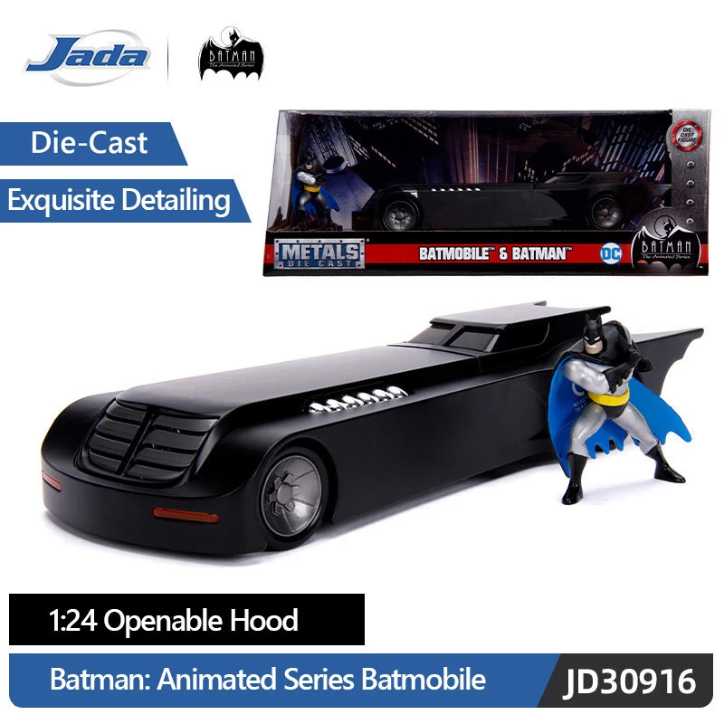 JADA Batman The Animated Series Batmobile 1:24 Model samochodu odlewany ciśnieniowo JD30916
