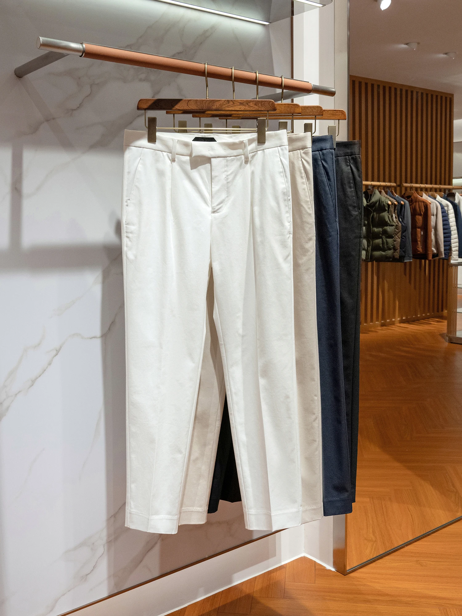 

Итальянские мужские брюки Slim Fit из смеси лиоцелла Lenzing и хлопка, деловые повседневные брюки, весна-лето, высококачественные мужские брюки