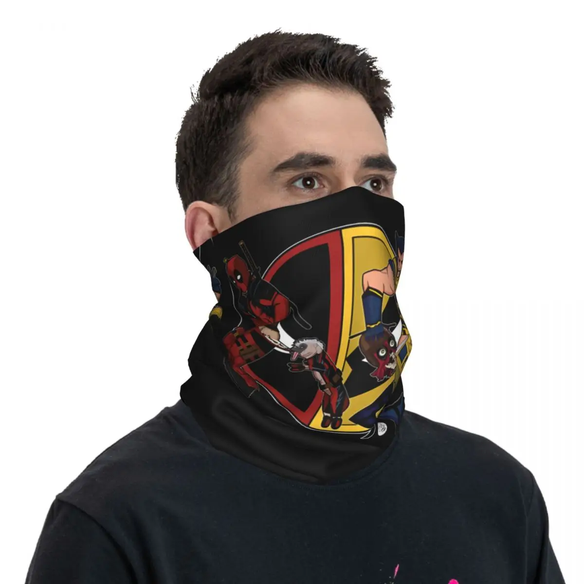 Penutup leher Bandana film populer dicetak Motor Motocross Deadpool & Wolverine syal bungkus Balaclava Hiking uniseks dewasa