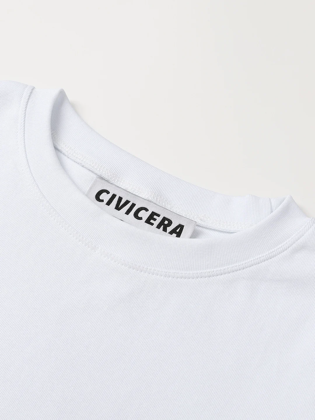 เสื้อยืดผู้หญิง CIVICERA สีขาว รุ่น Sve Basic เสื้อยืดลำลองใส่สบายสำหรับฤดูร้อน ทรงปกติ คอกลม ผ้าฝ้าย