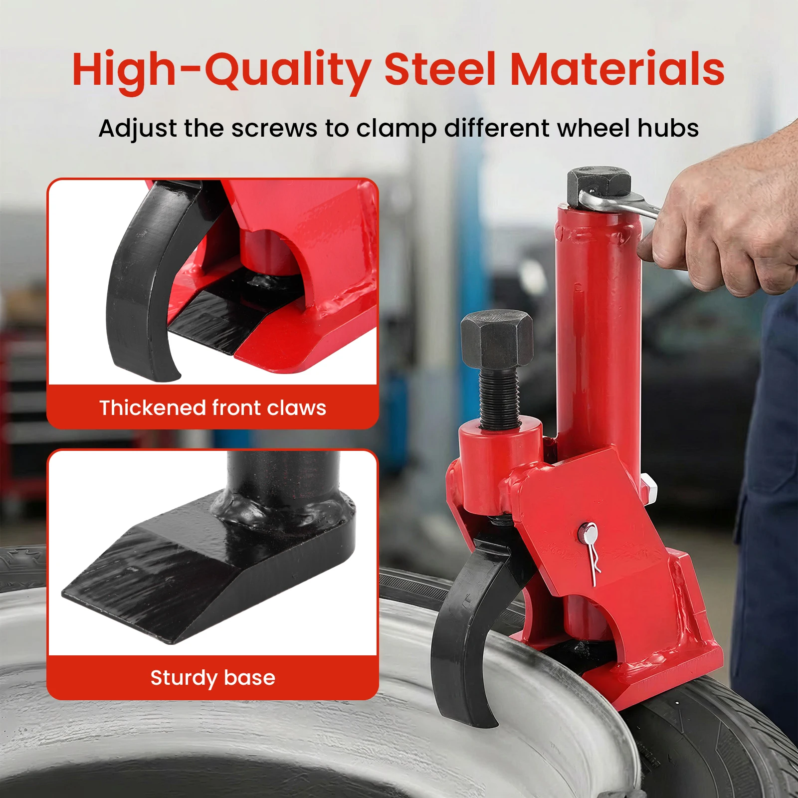 for 38 and 42 Inches Tires Manual Tire Bead Breaker with Handle and Rubber Pad, Tire Change Tool for Aluminum Alloy Hubs, ATV Tire Operation, Tractors, Trucks, Cars, Heavy Duty Tires Car Repair