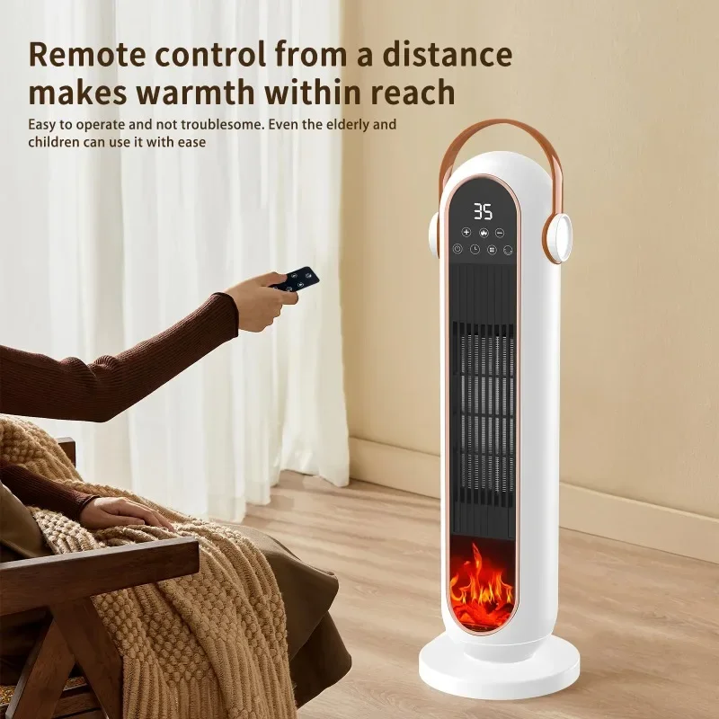 New household heaters, intelligent remote control PTC heaters, vertical shaking speed thermoelectric heaters