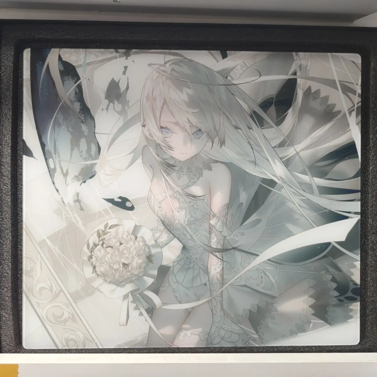 Japanese Anime Sexy Girl FlowerY2K Glass Gaming Mouse Pad Anti Slip Frosted Surface Desk Mat Tempered Upgrade FPS Office Esports