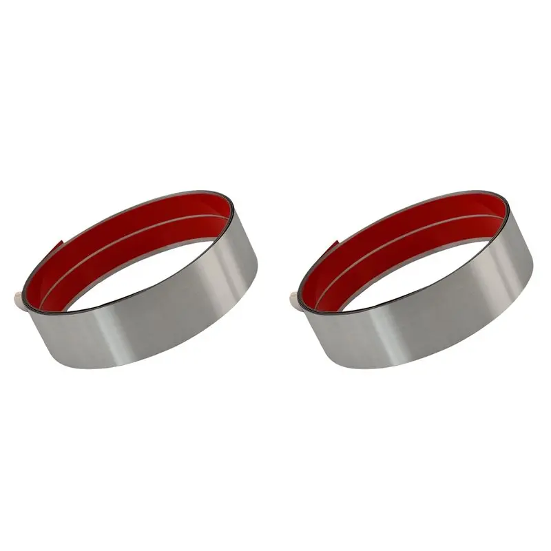 THIVN-2X Stainless Steel Kick Plate, Peel And Stick Kickplate Base Cover,Baseboard Molding Trim Kitchen Cupboard Silver