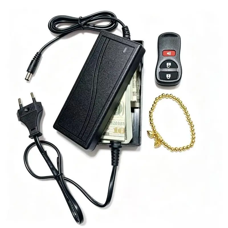Disguised Laptop Charger Hidden Safe Anti-Theft Compact Secret Stash Box for Cash Jewelry Valuables Travel Home Use