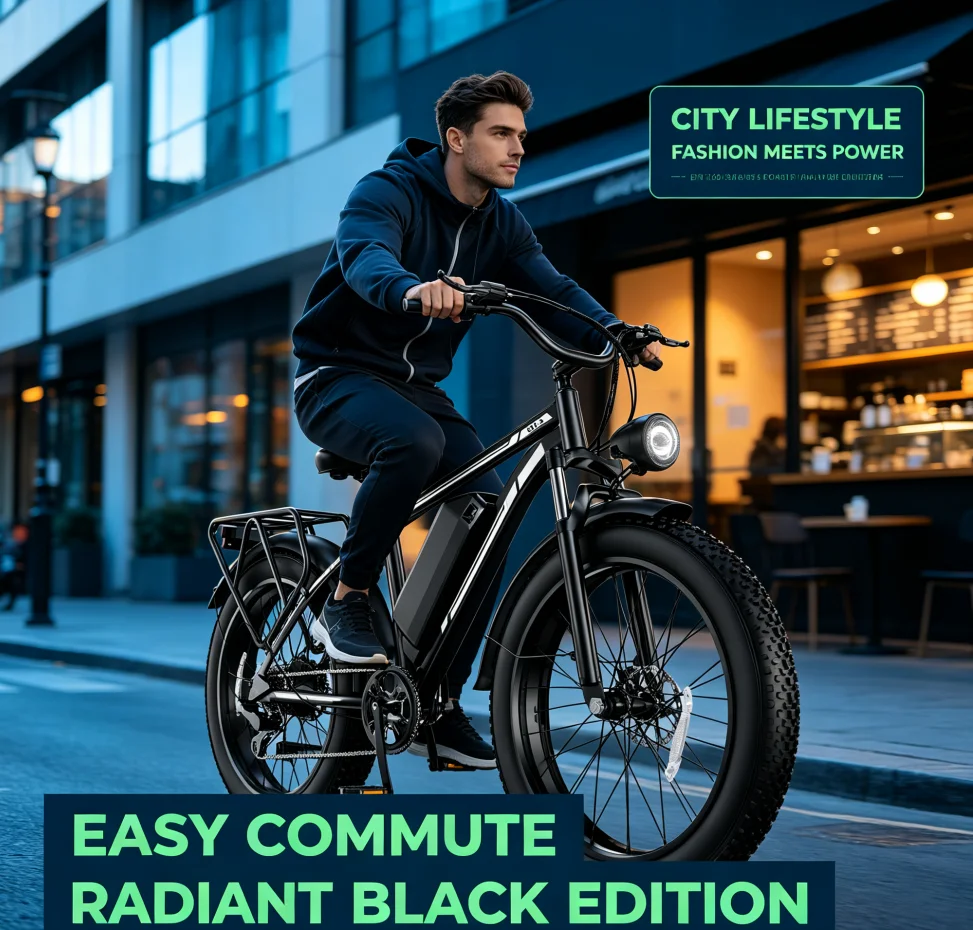 Heavy‑Duty Adult Electric Bicycle 26×4 Inch Fat Tire EBike 1000W Rear Drive 48V 15.6Ah Shimano 7‑Speed Disc Brake Front Suspension E‑Bike view 2