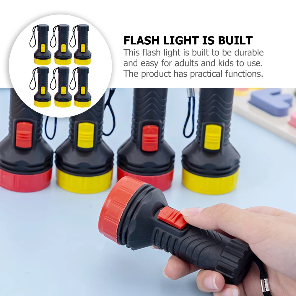 

6 Pcs Mini Flashlight LED Toy Kids Power Outage Plastic Flashlights ABS Emergency Durable Easy Use Practical