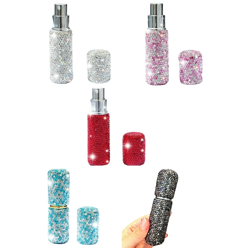 Garrafas cosméticas recarregáveis ​​do pulverizador que Bling frasco perfumes vidro do 10ml 918D