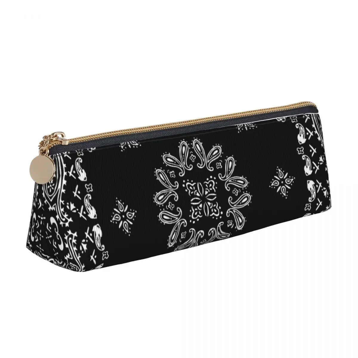 Vintage Pencil Case Traditional Floral Paisley Pen Box Black Retro School  Cases Boy Girl Zipper Printed  Stationery