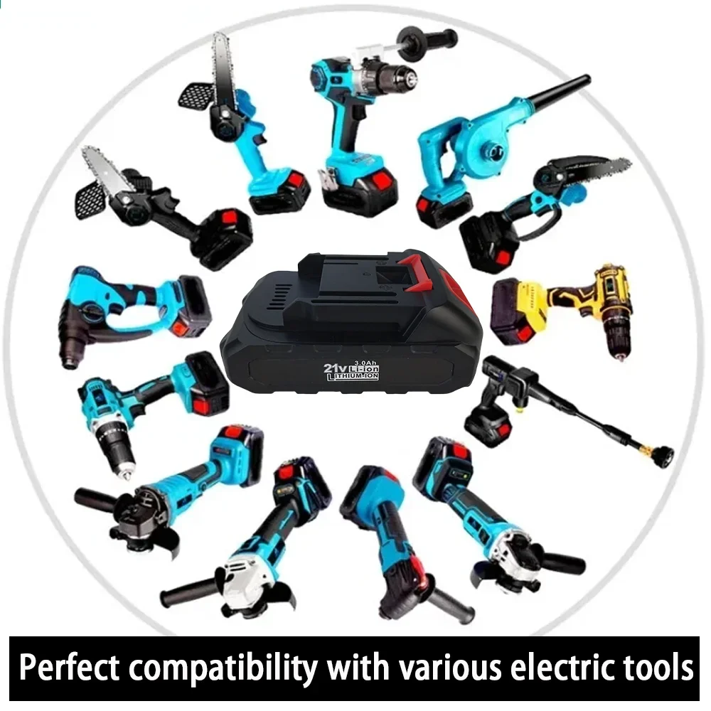 Batterie au lithium durable haute puissance, adaptée aux outils électriques Makita de la série 21V, odorà eau haute tension, 21V, 3Ah