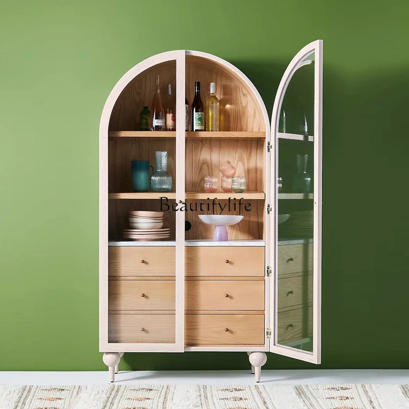 

ld 30 *American Color Matching Bookcase Storage Display Decoration Side Cabinet