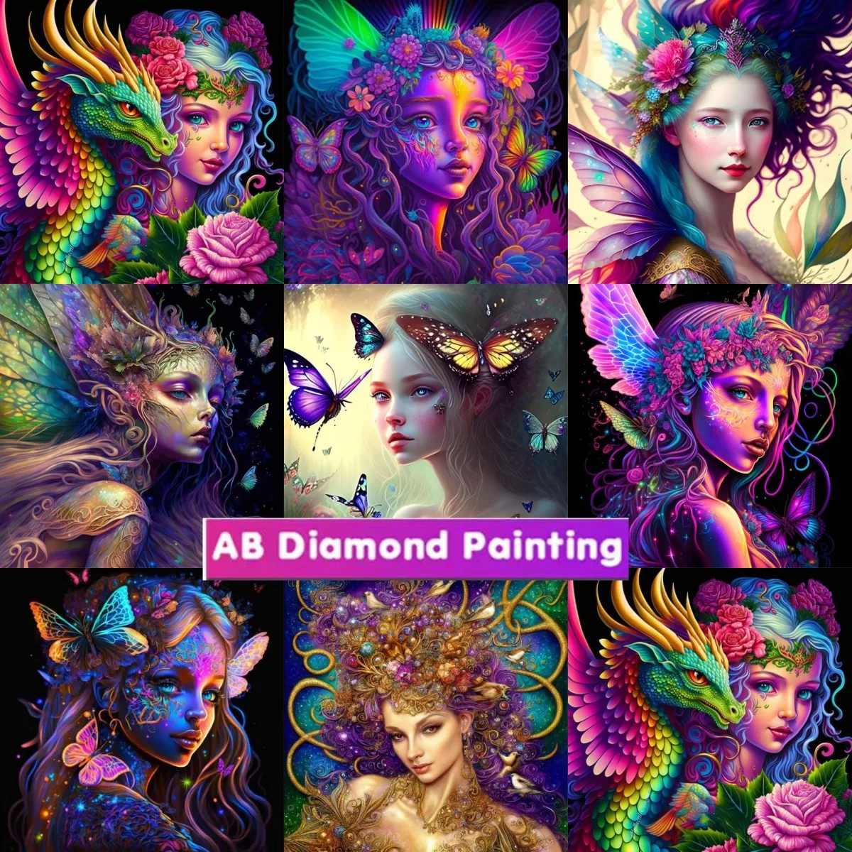 Women spend 5D DIY diamond painting SquarFlowers of Women Diamond home decoration jewelry cross stitch rhinestone painting