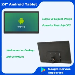 Wall Mounted 24 Inch 8G+128G Memory Capacitive Touch Screen Android PC Restaurant Kitchen KDS Advertisement Tablet Monitor VESA