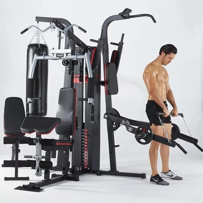 

Силовые тренировки, оборудование для фитнеса, 4-станция, домашний тренажерный зал, многофункциональная станция для бодибилдинга в помещении