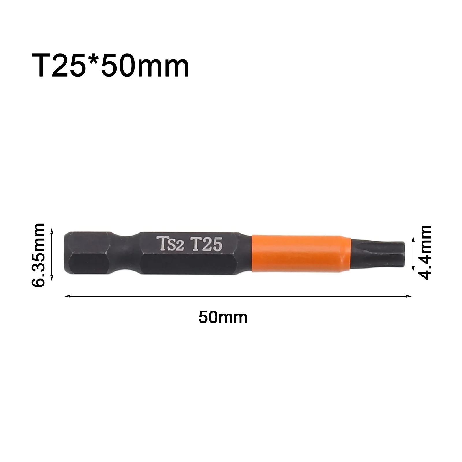 อุปกรณ์ทำมือข้อต่อไขควงแม่เหล็กท็อกข้อต่อไขควง S เงิน T10-T40 1ชิ้น50มม. เหล็กอัลลอย Mata Bor ใหม่เอี่ยม