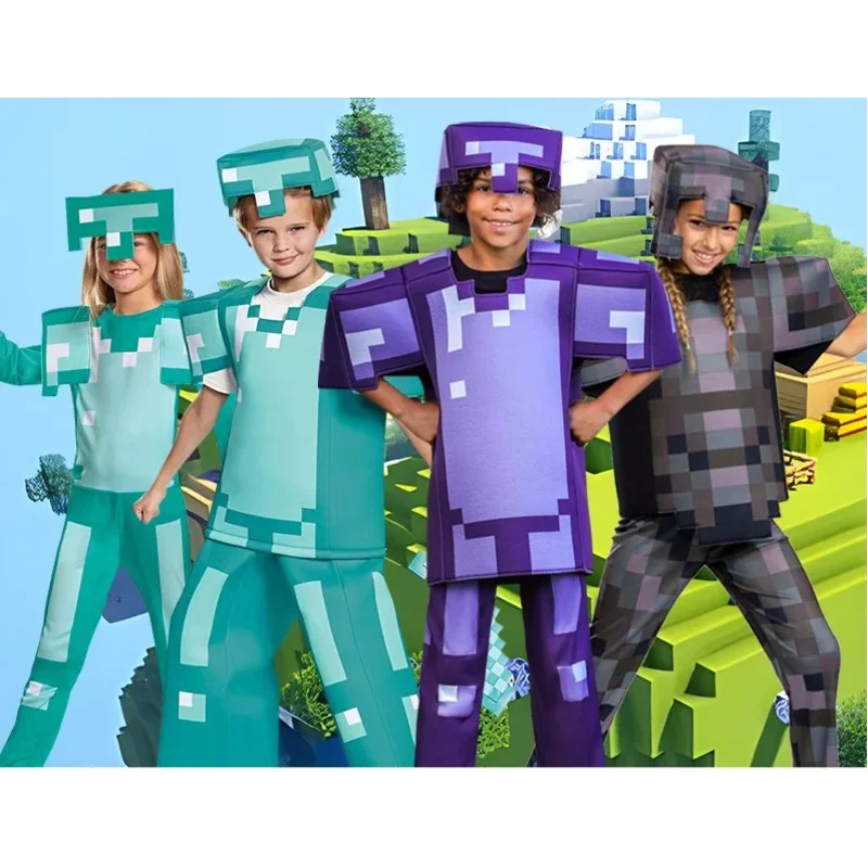 

Halloween Kids Game Cosplay Costume Diamond Armor Series Game Cosplay Costume Carnival Party Kids Stage Performance Costume