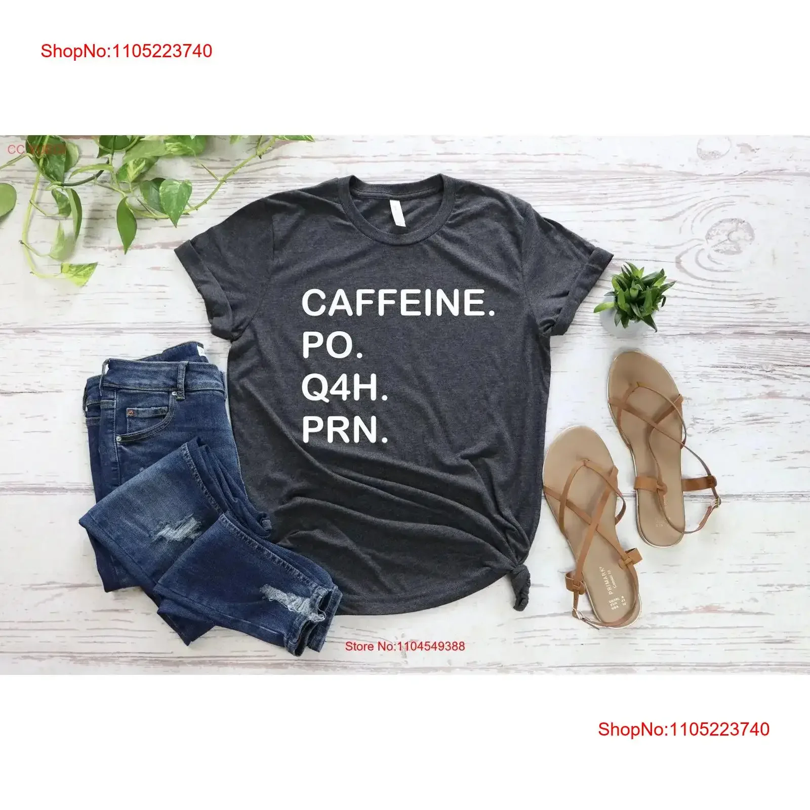 تي شيرت ممرضة PRN قهوة مضحكة لعمال الرعاية الصحية قميص مغسول عتيق للارتداء اليومي جرافيك متعدد الاستخدامات ملابس الشارع الشهير #1