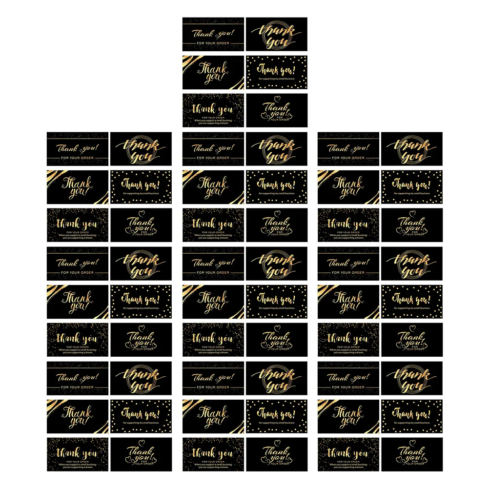 

60Pcs Thank You Cards for Small Business Blank Back Design Customer Appreciation Cards Elegant Thank You Notes for Shop