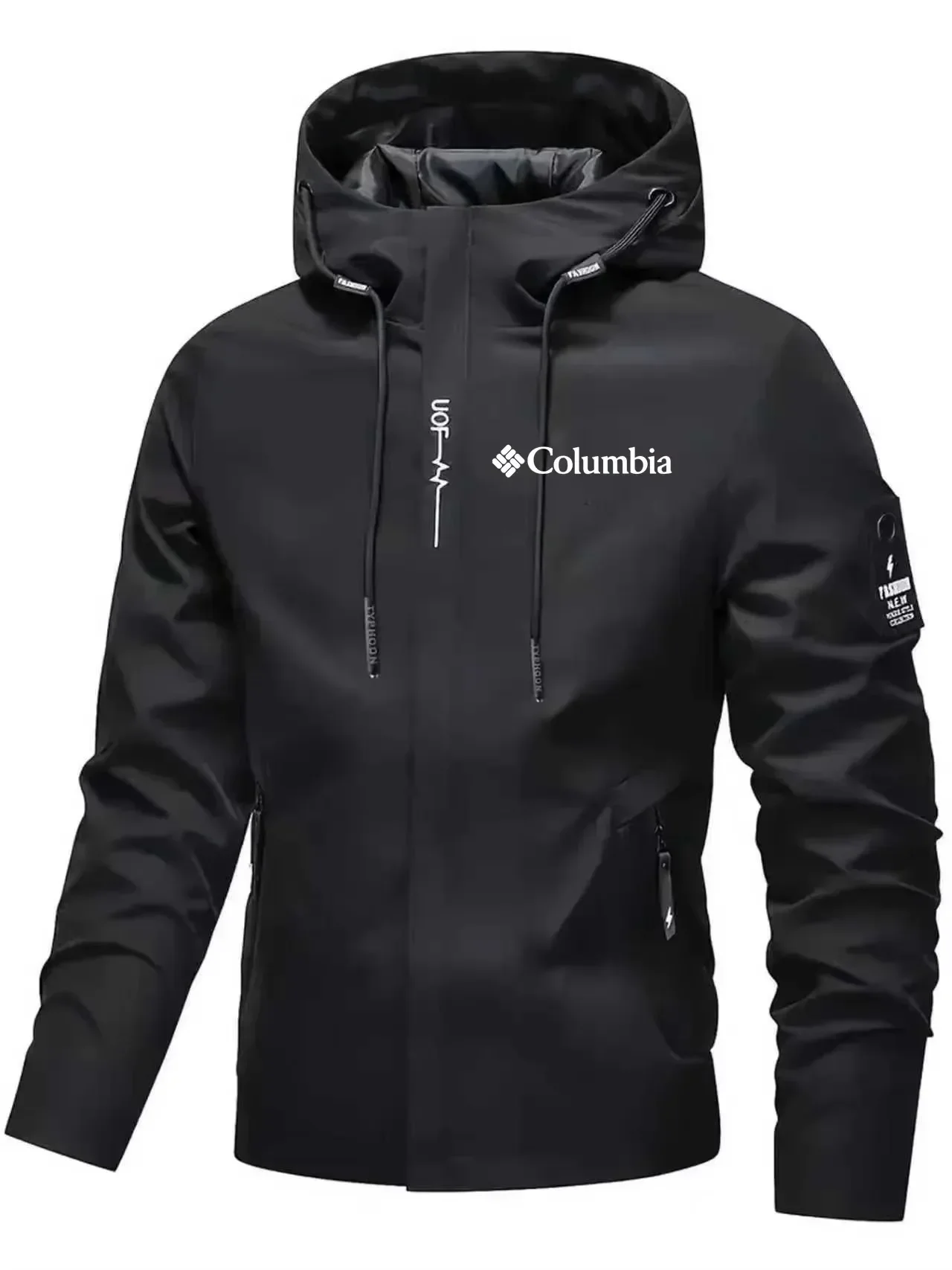 

2026 Spring New Arrivals: Men's Plus-Size Casual Outdoor Sports Loose Jacket, Fashionable Printed Zip-Up Mountaineering Coat