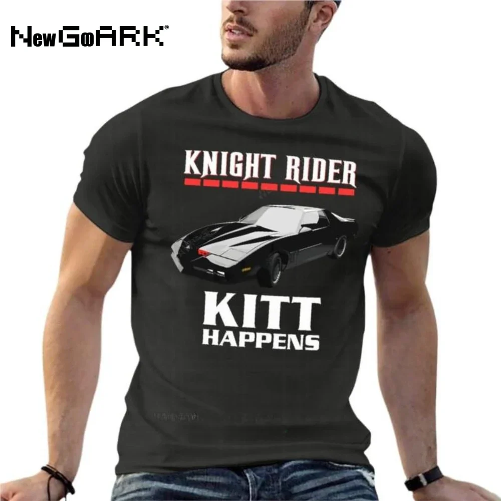 T Shirt Funny Men'S Clothes Streetwear Large Size Tops Tee Knight Rider Kitt Happens