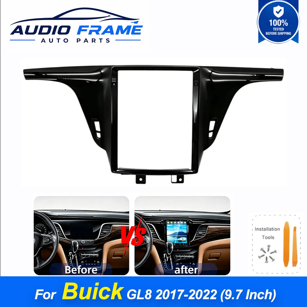 9.7 Inch Fascia Frame Dash Panel Mount Kit For Buick GL8 2017-2022 Android Car Radio Stereo