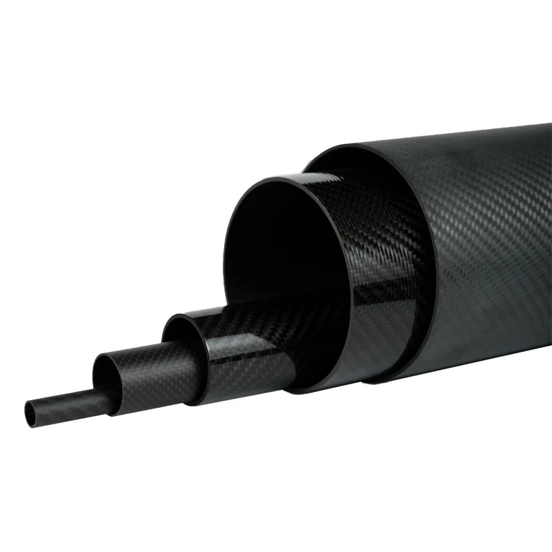 Ultra Lightweight 3K Plain Twill Carbon Fiber Tube Custom Pipe for Automobile Modified Parts & Sports Equipment view 2