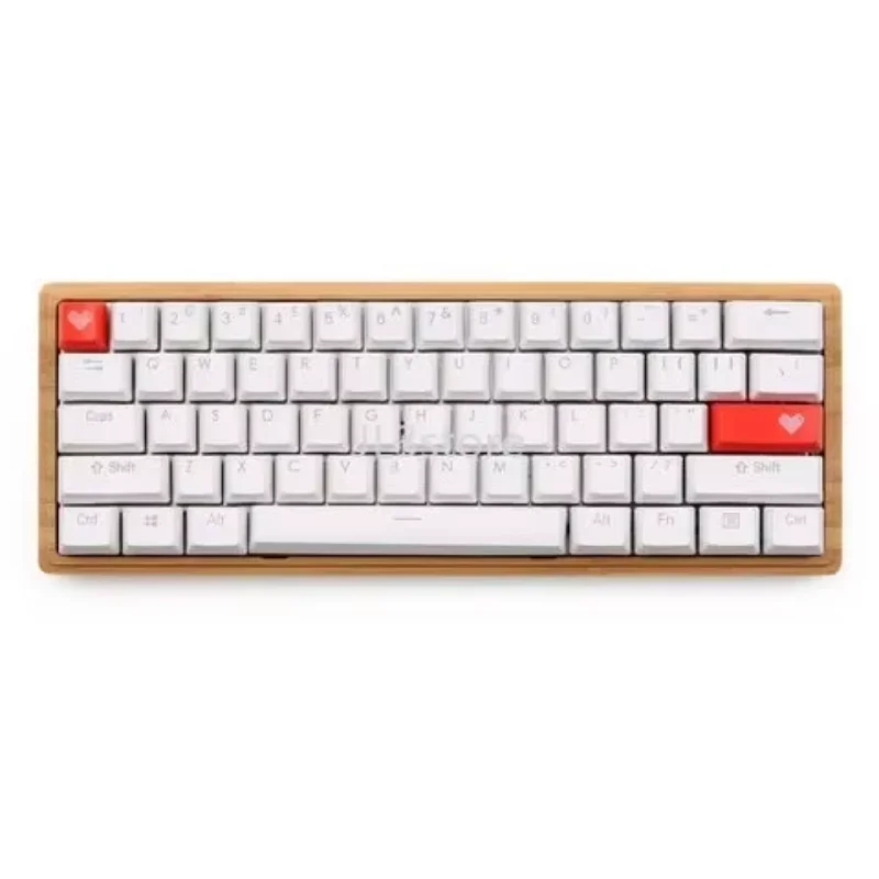 

Red Heart, Mechanical Keyboard Pixel Heart ABS Transparent Personality Keycaps OEM Height ESC Enter Direction Keycaps