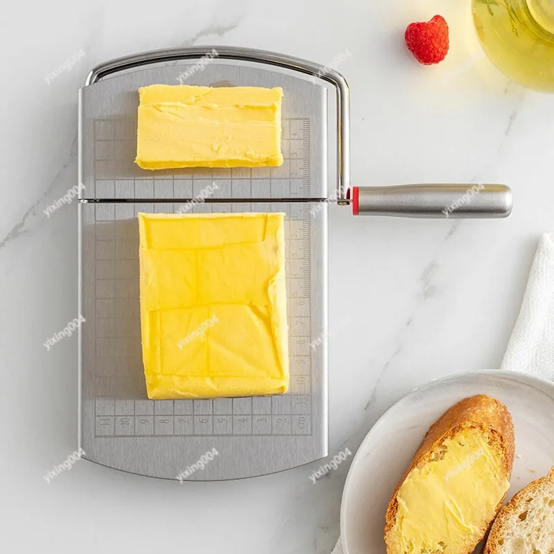 

Multi-Functional Cheese & Butter Cutter, Rustproof Stainless Steel Slicer, Practical Tool for Ham Cutting and Baking