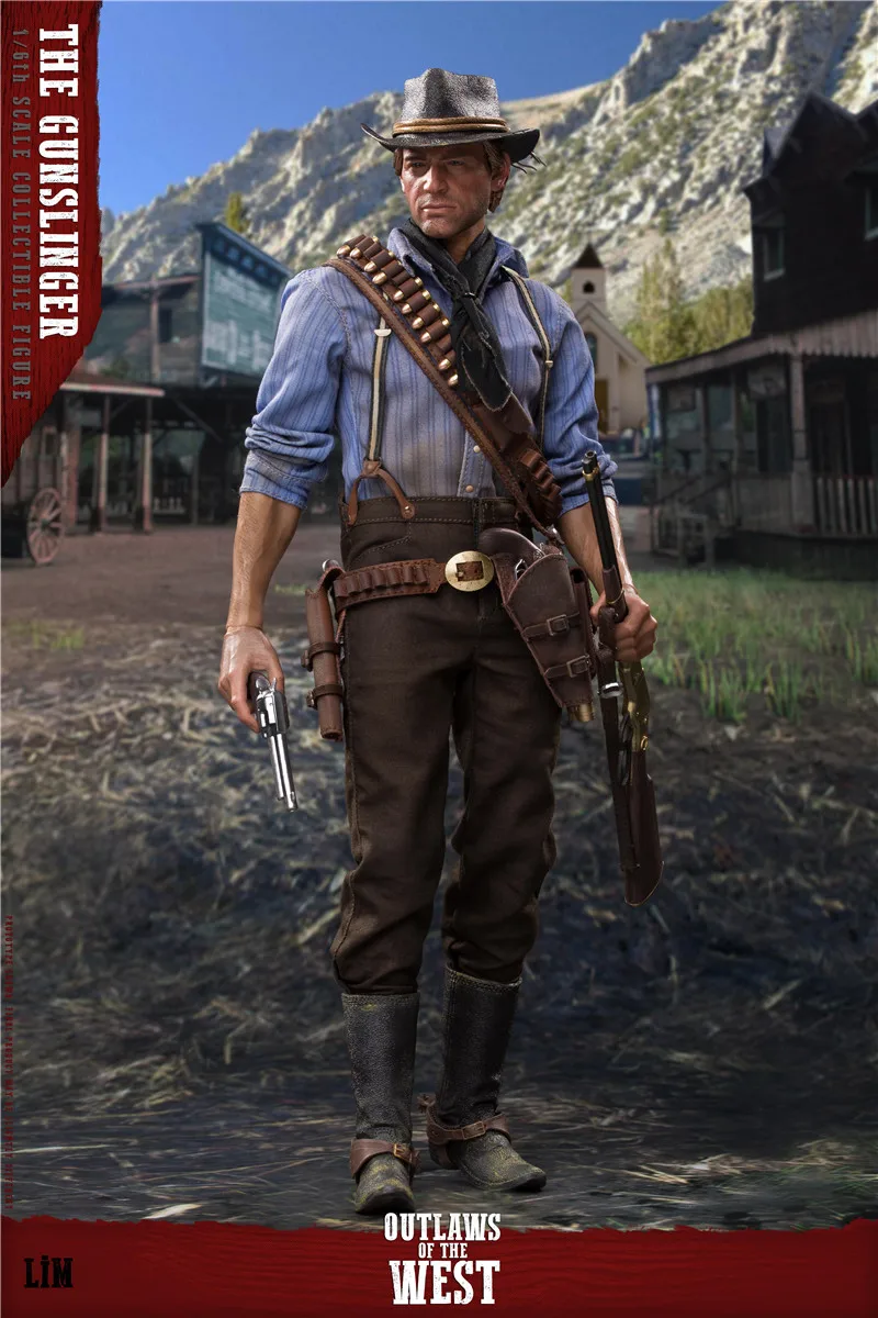 In Stock LIMTOYS LIM008 1/6 Western Cowboy Arthur Model 12\'\' Male Soldier Action Figure with 2 Head Sculpt