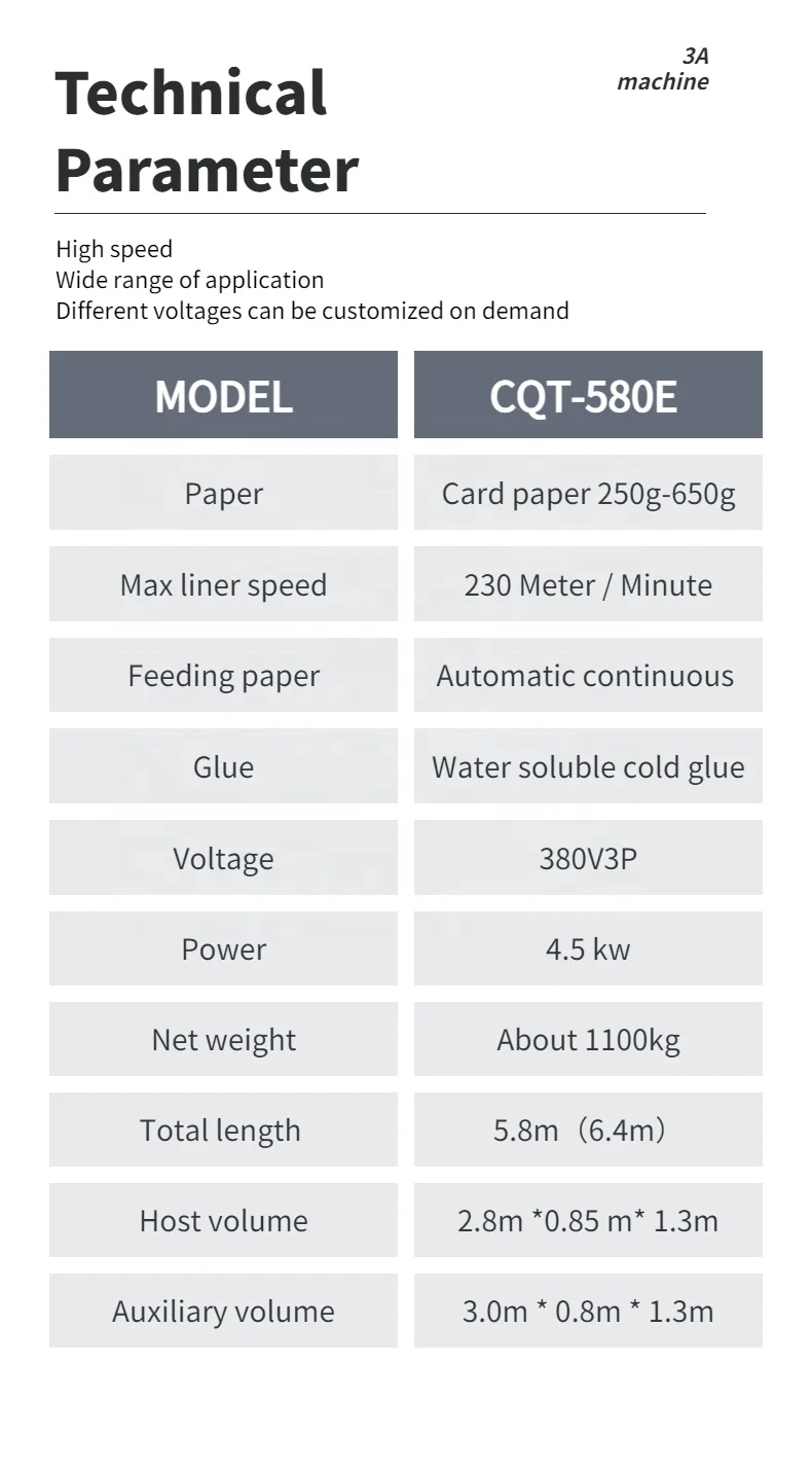 3A Zh-500 PLC Controlled Side Glue Folder Gluer Machine for Small Boxes with 1 Year Warranty and 230m/min Speed